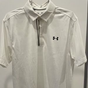 Under Armour White Golf Polo